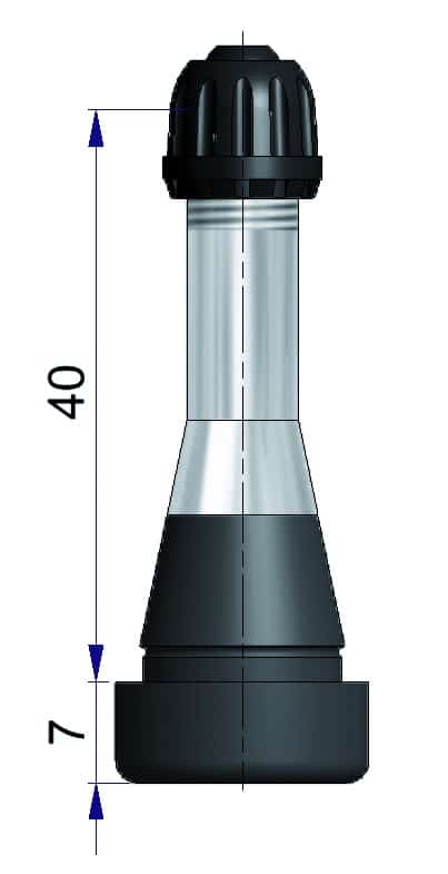 Schrader Snap In High Pressure Valve 40mm