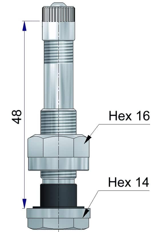 54MS-00N Nickel Plated Alloy Wheel Valve