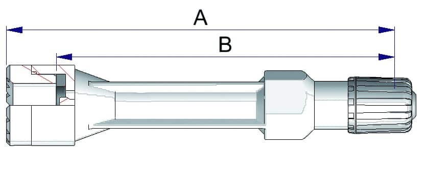 Rigid Plastic Tyre Valve Extension 71mm