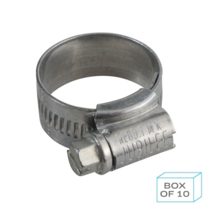 Mild Steel Jubilee Clip Size 0X (18-25mm) (10)