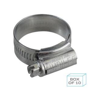 Mild Steel Jubilee Clip Size 1A (22-30mm) (10)