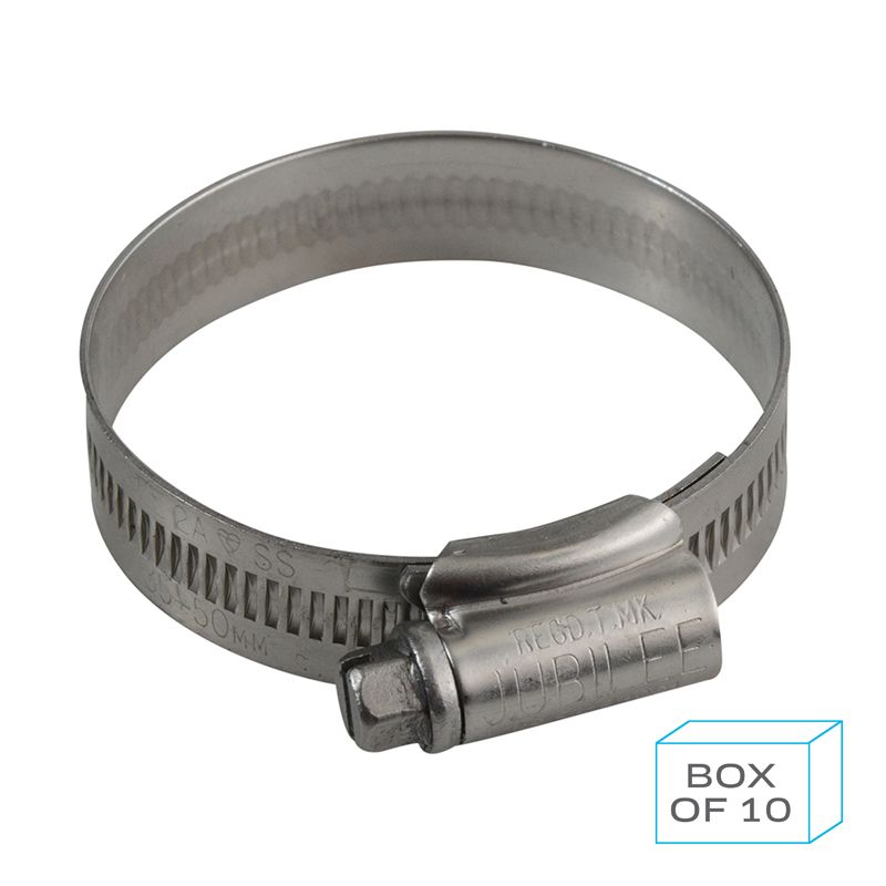 Stainless Steel Jubilee Clip Size 2A (35-50mm) (10)