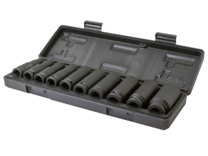 1/2" Drive 10 Piece Metric Deep Impact Socket Set