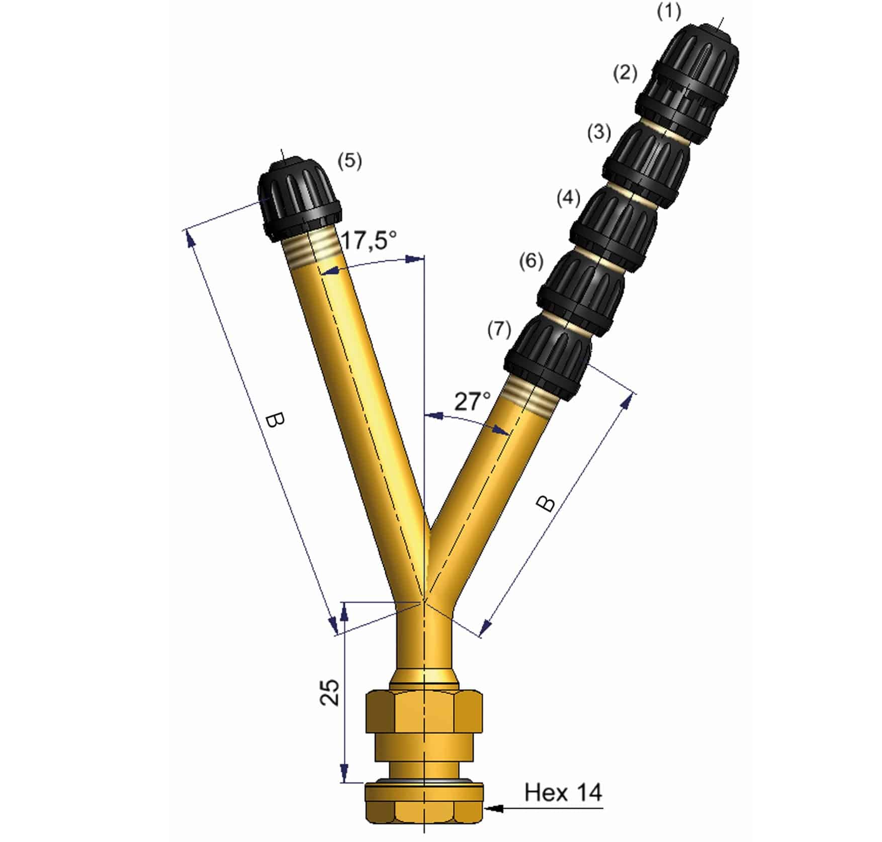 Brass Truck Tyre Valve V3.20.2